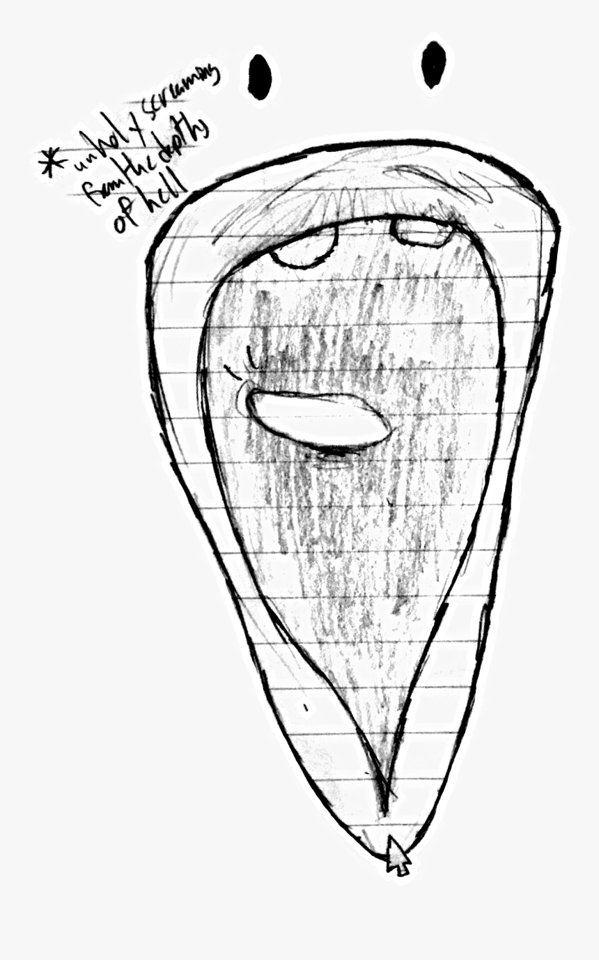 Transparent Screaming Mouth Png - Sketch, Png Download