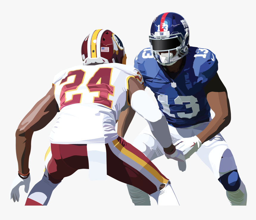 Illustration Of Nfl Players Odell Beckham Jr - Odell Vs Josh Norman, HD Png Download