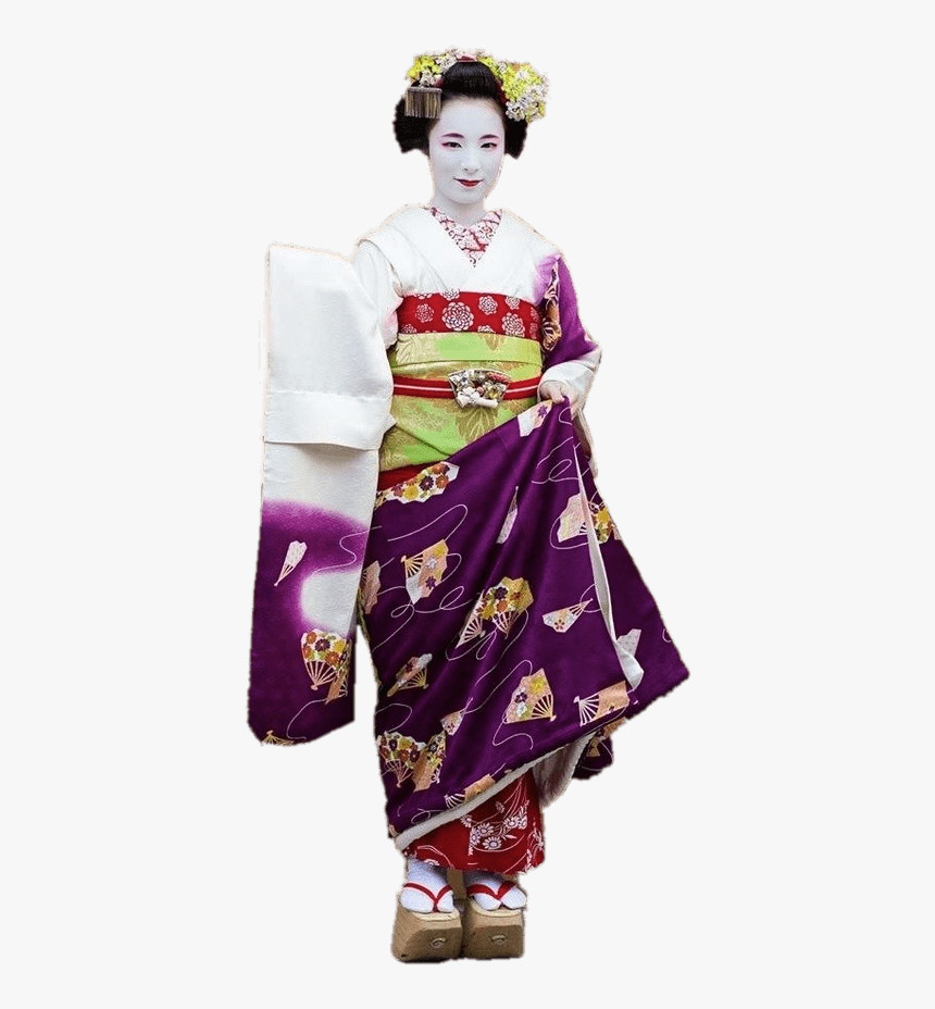 Geisha With Purple Tunic - Geisha Transparent, HD Png Download