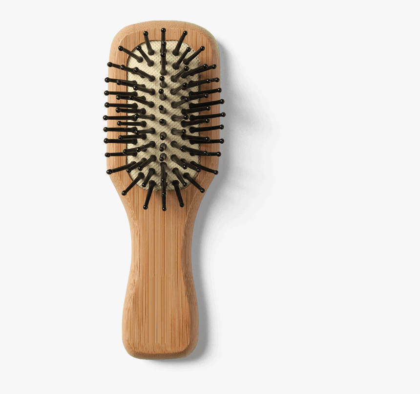 Shaver Hair Brush-compressor - Bamboo Mini Hair Brush, HD Png Download