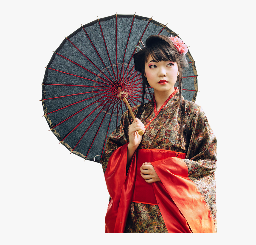 Geisha-kimono - Japanese In Kimono Png, Transparent Png