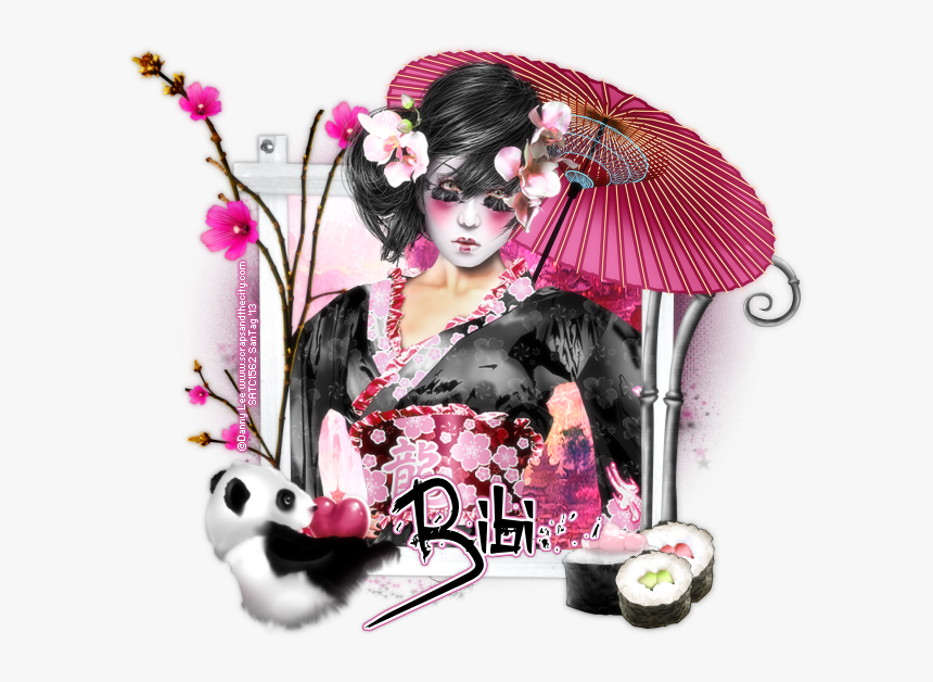 Japanese Geisha Clipart Png, Transparent Png