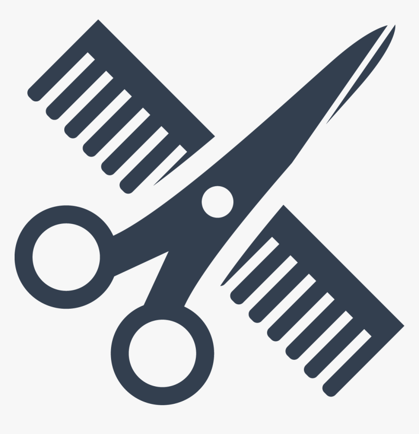 Hairbrush Clipart Dog Brush - Comb And Scissors Png, Transparent Png