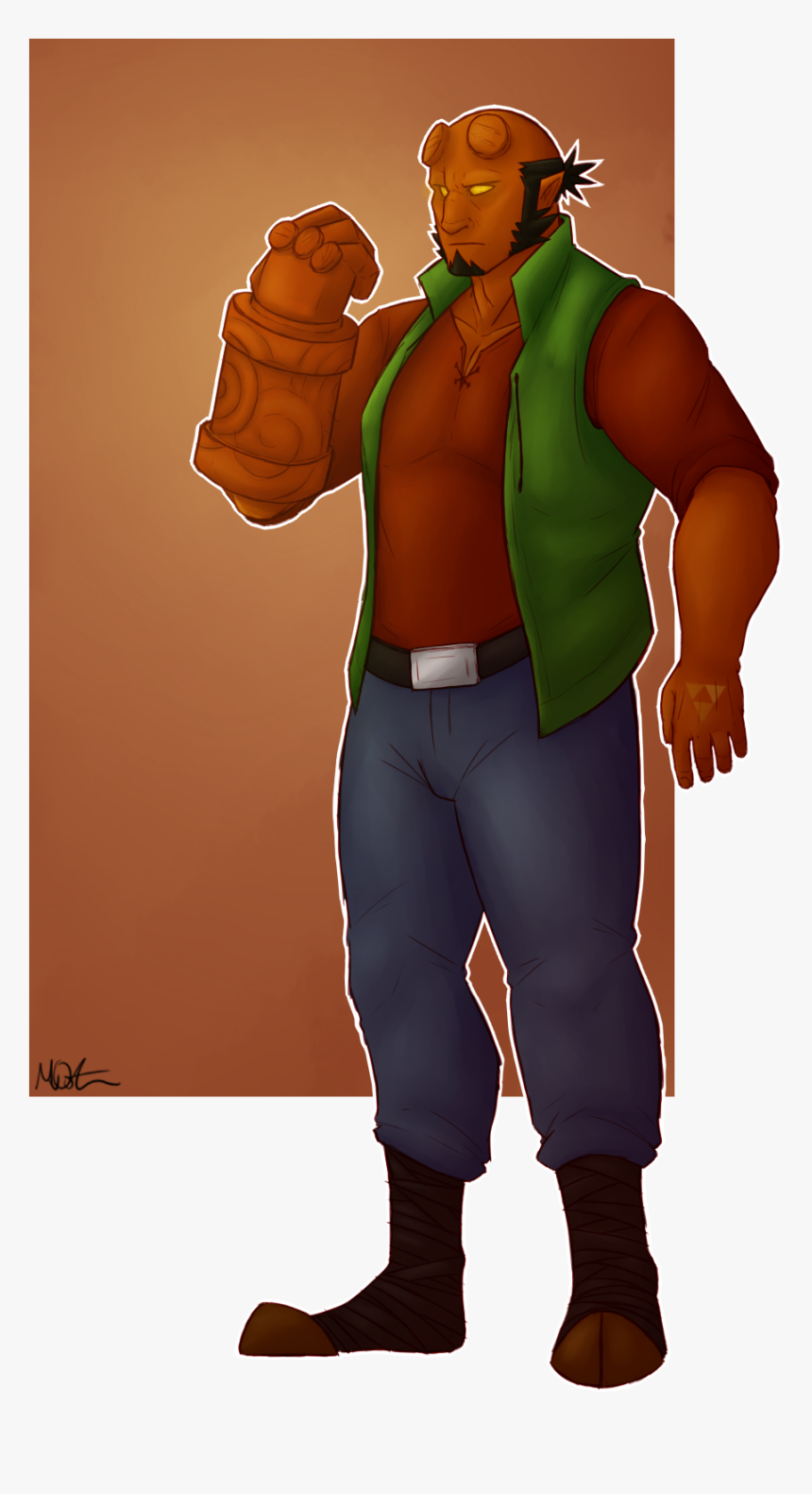 Hellboy Of The Wild - Cartoon, HD Png Download