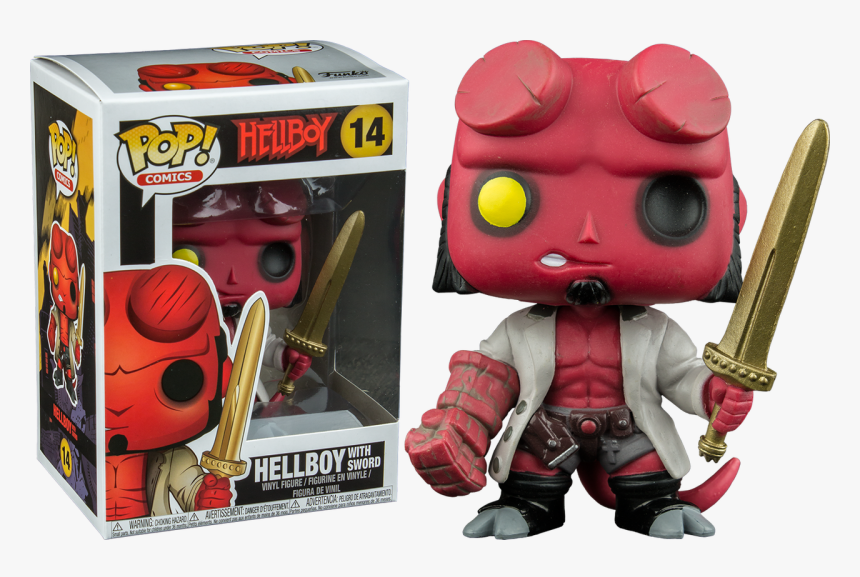 Hellboy With Sword Pop Vinyl Figure - Pop Funko Hellboy With Sword 14, HD Png Download
