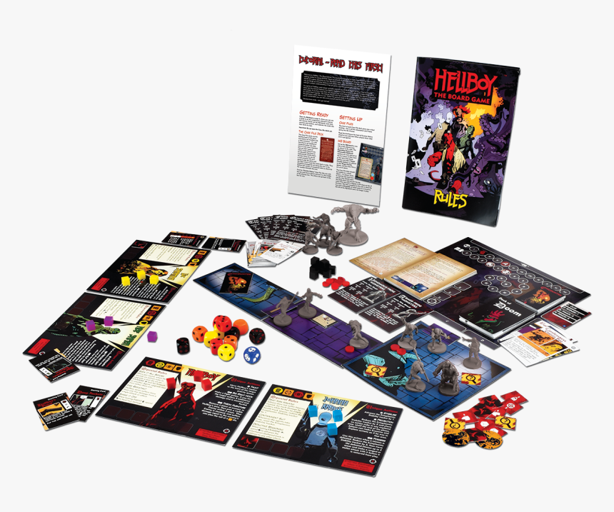 Hellboy Board Game Contents, HD Png Download