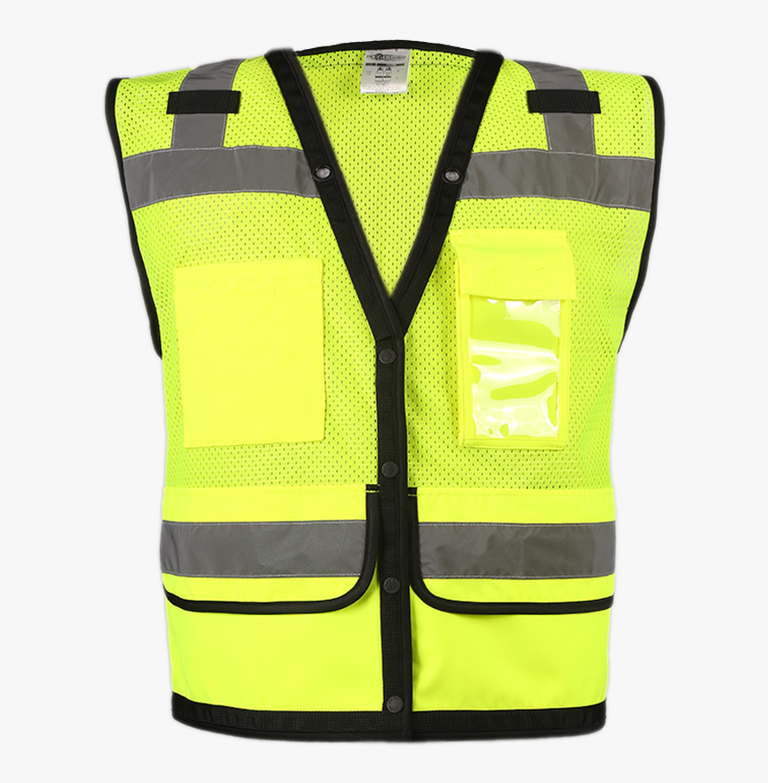 Ml Kishigo S5008 Class 2 Lime Surveyor Vest With Pockets - Lifejacket, HD Png Download