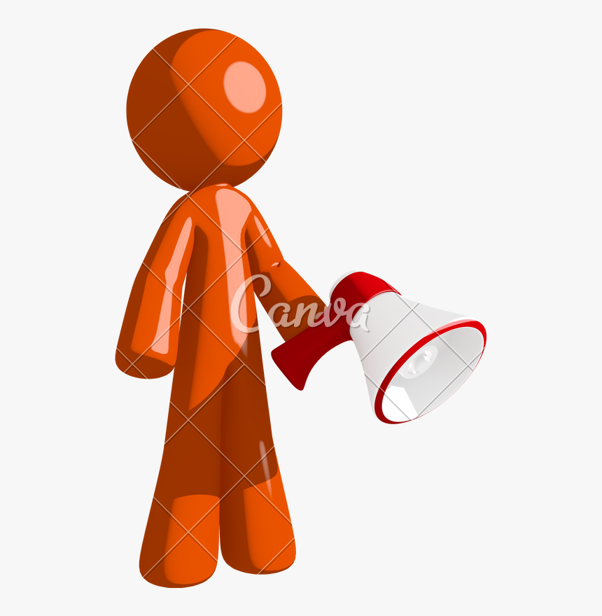 Megaphone Clipart Man - Canva, HD Png Download