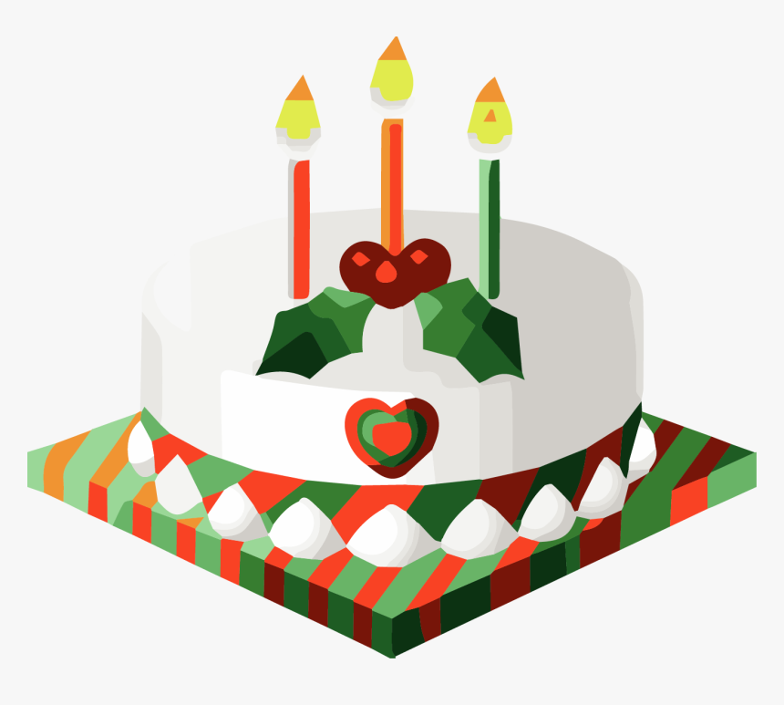 Christmas Birthday Clip Art - Christmas Cake Clip Art, HD Png Download