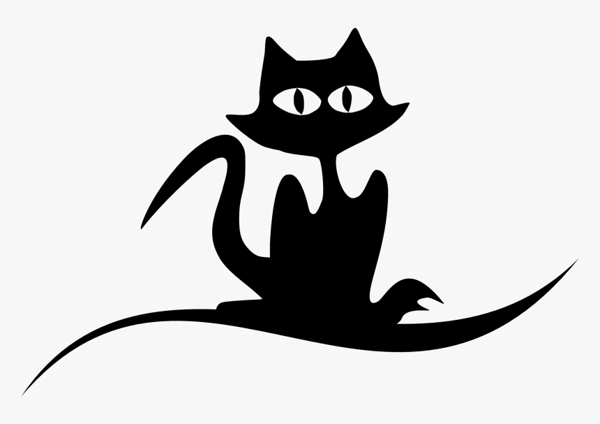 Hd Clipart Art Free - Cat Silhouette, HD Png Download