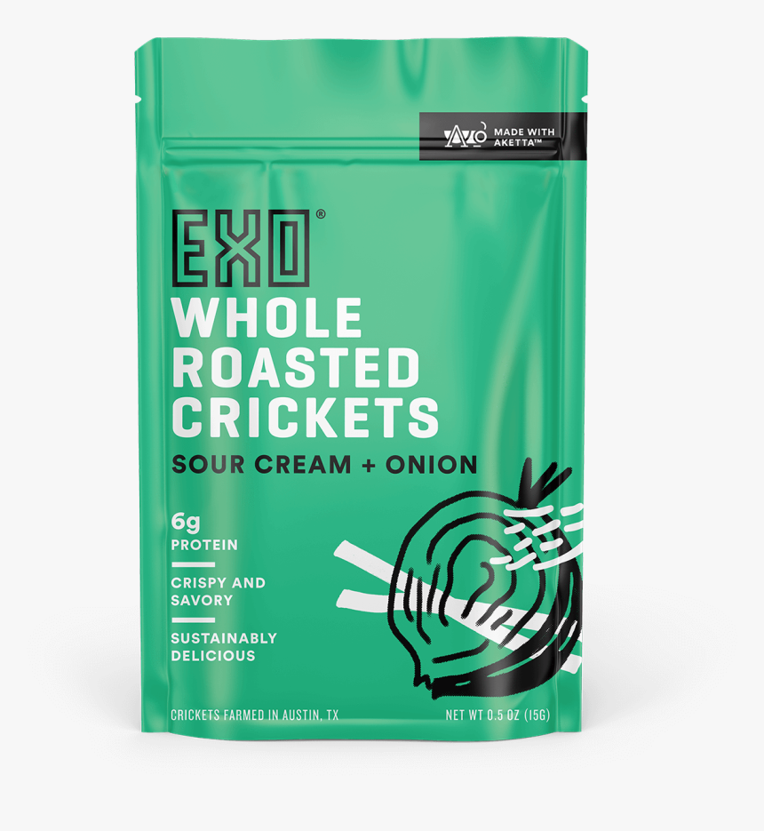 Sour Cream & Onion Roasted Crickets - Exo Whole Roasted Crickets, HD Png Download
