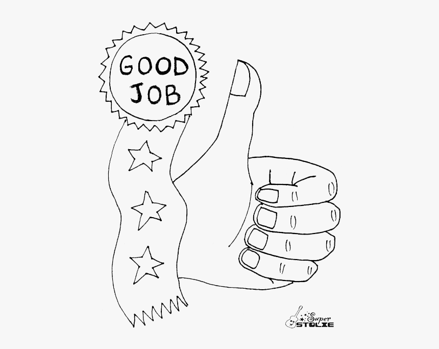 Good Job Coloring Page, HD Png Download