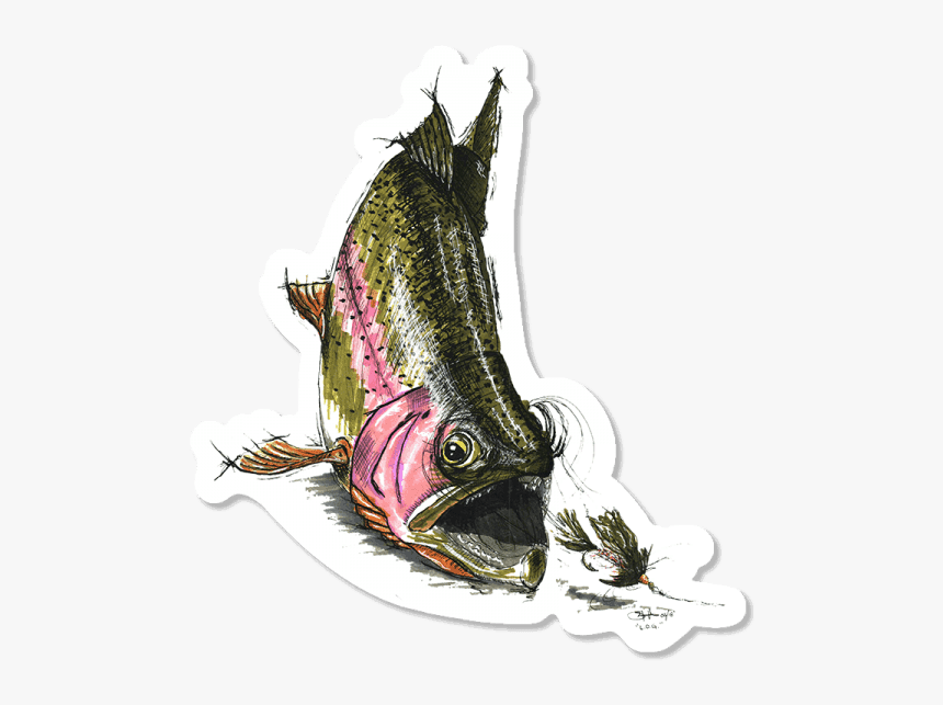 Cory Street Rainbow Trout Sticker - Illustration, HD Png Download