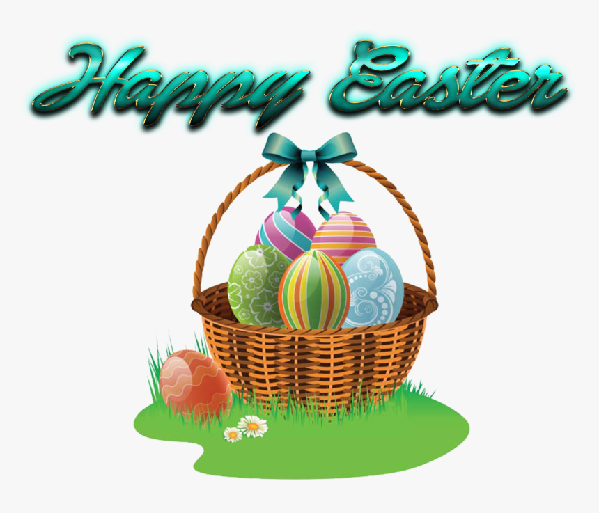 Happy Easter Png Image Download - Gift Basket, Transparent Png