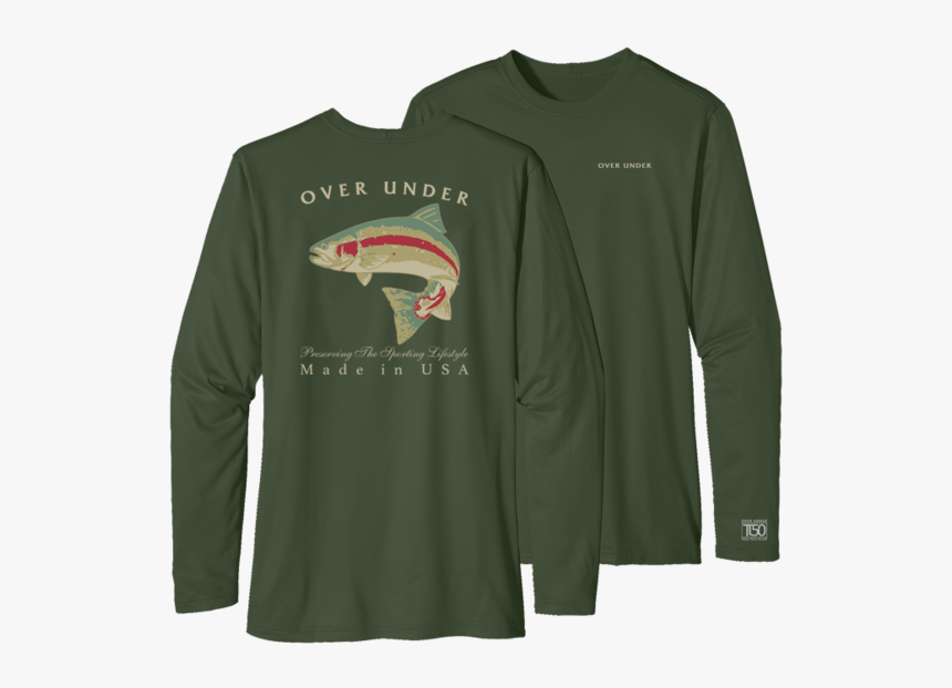 L/s Tidal Tech Rainbow Trout - Long-sleeved T-shirt, HD Png Download