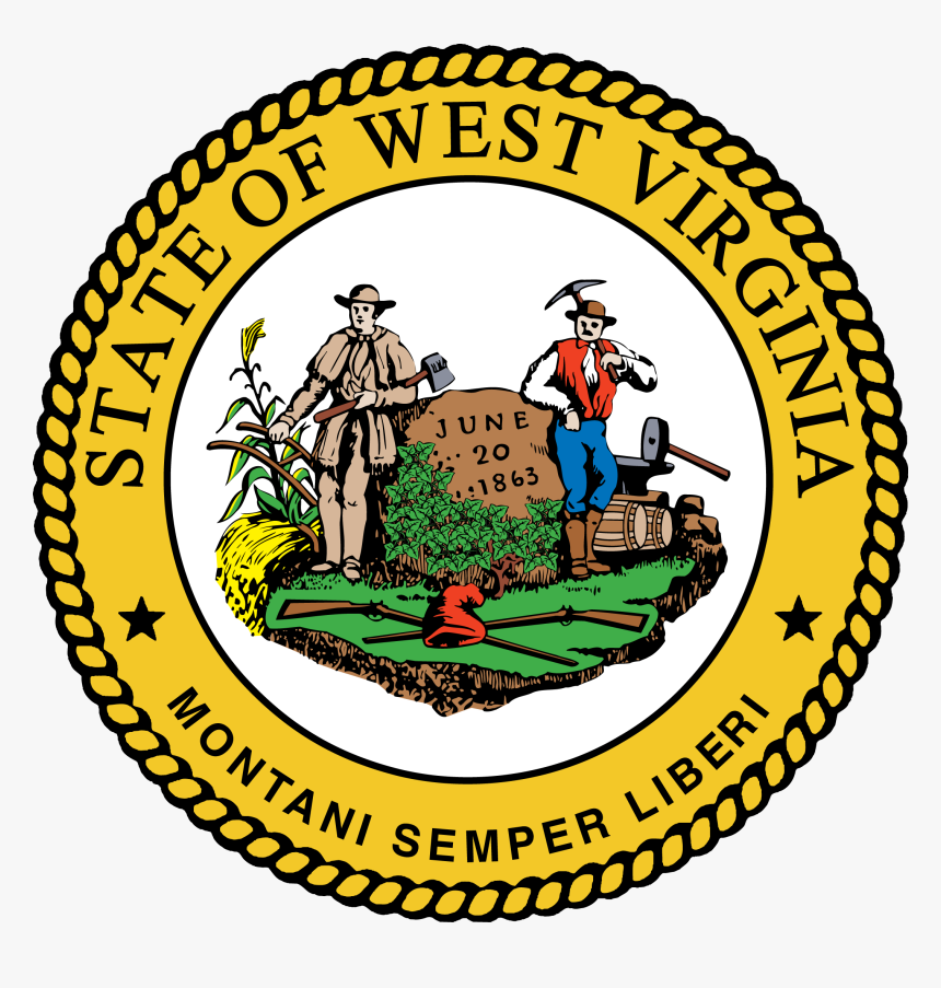 The Great Seal Of West Virginia - West Virginia Seal, HD Png Download
