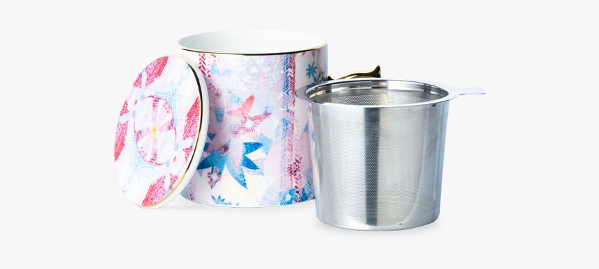 Falling Flowers Pink Mug With Infuser - Stock Pot, HD Png Download