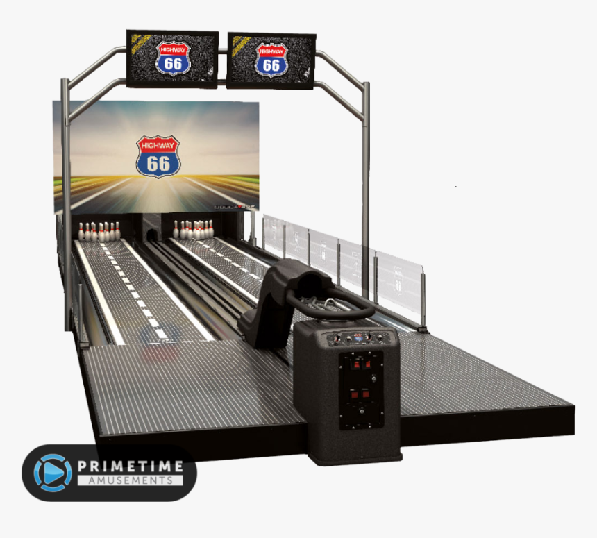 Highway66 Road Theme Bowl - Highway 66 Arcade Bowling, HD Png Download