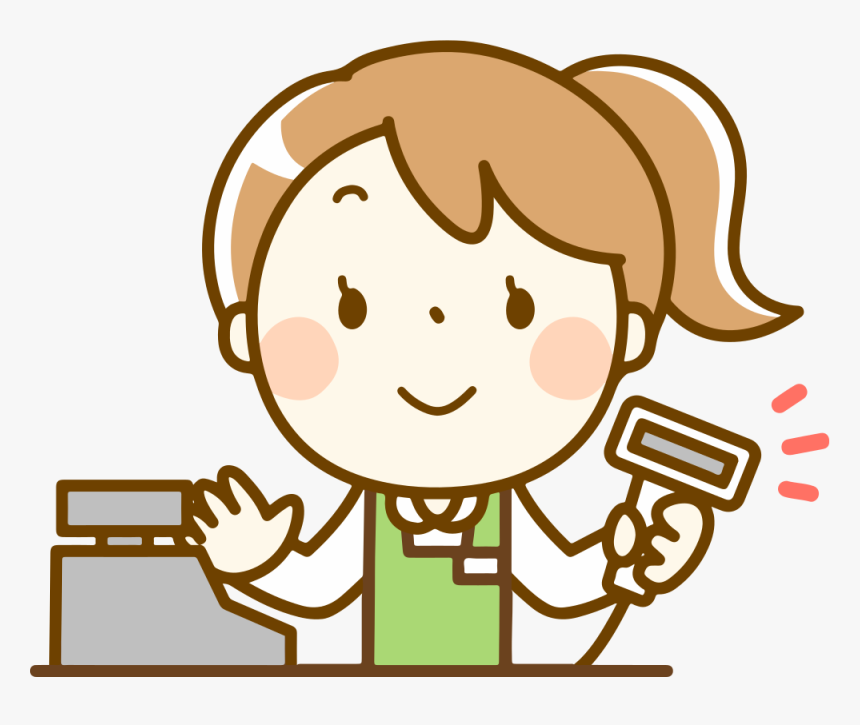 Grocery Store Clerk - Girl Listening To Music Clipart, HD Png Download