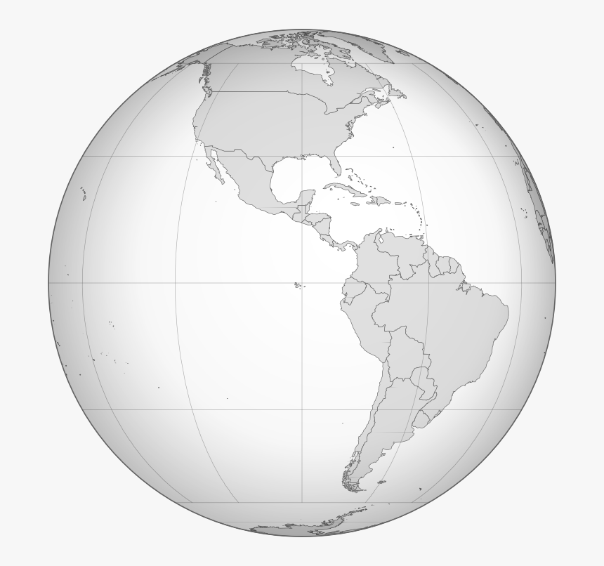 Blankmap Ao 090w Americas - Map, HD Png Download