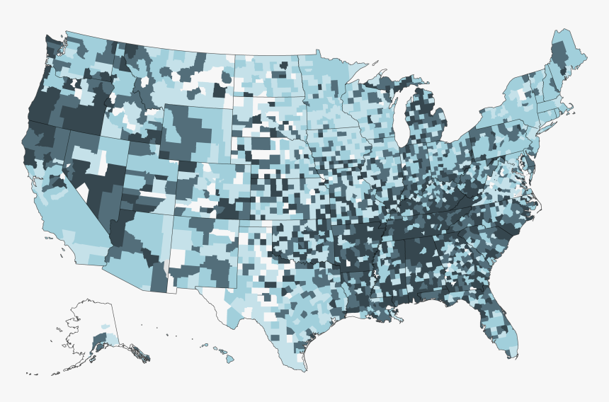 Cdc Opioid Prescription Map 2017, HD Png Download