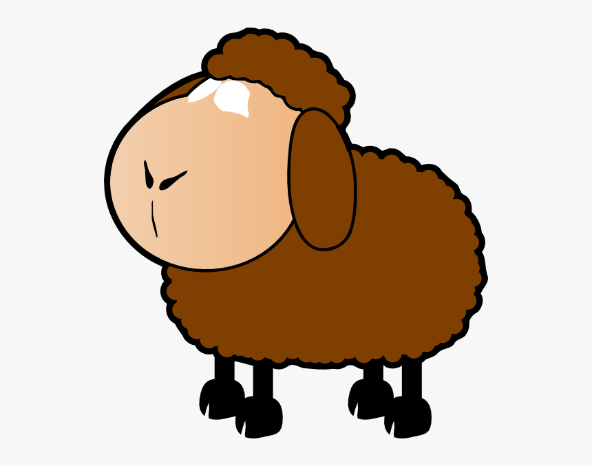 Brown Sheep Svg Clip Arts - Sheep Clip Art, HD Png Download