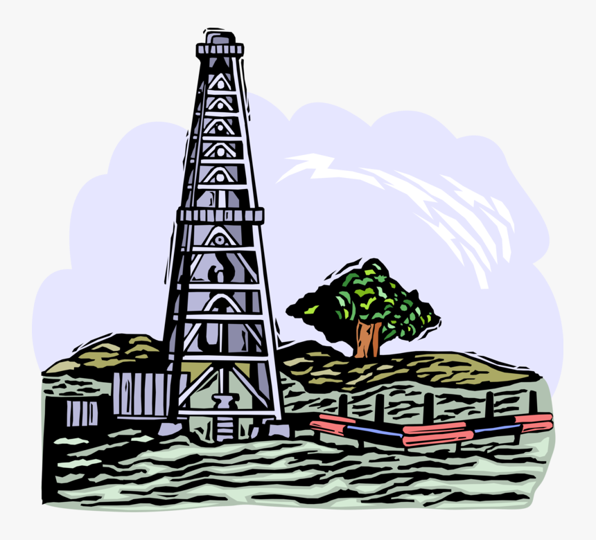 Vector Illustration Of Fossil Fuel Petroleum And Gas - Mitigating Greenhouse Gas Emissions, HD Png Download