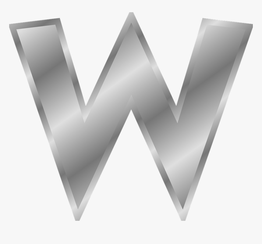W Letter Png High Quality Image - Silver Letter W Png, Transparent Png