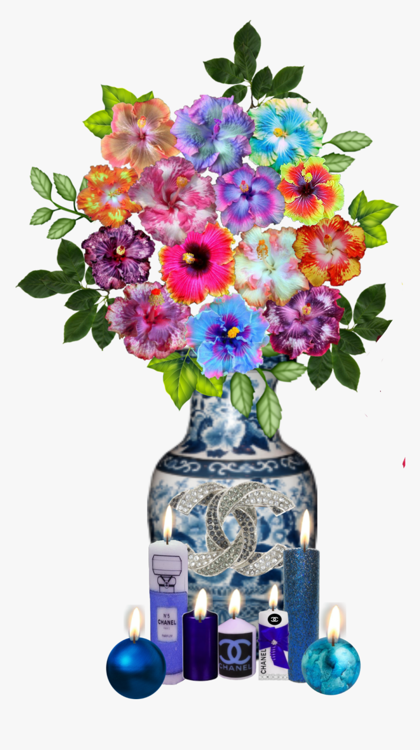 #rose #roses #vase #flowers #flower #decor #candles - Bouquet, HD Png Download