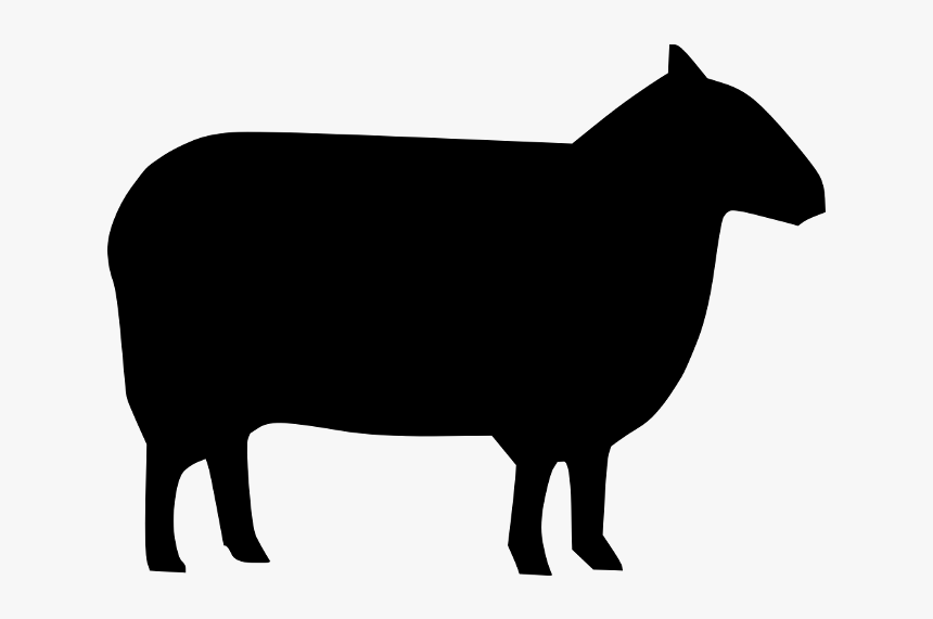 Transparent Ram Sheep Clipart - Sheep Silhouette Clipart, HD Png Download