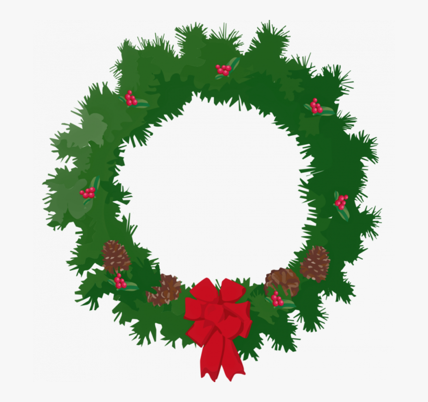 Holiday Clipart Free Download - Christmas Wreath Clipart Gif, HD Png Download