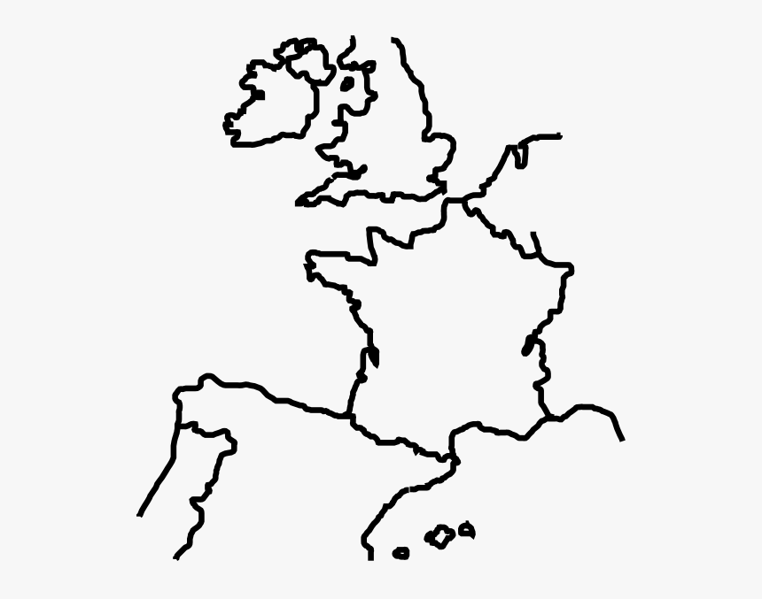 Western Europe Map Png Clipart , Png Download - Europe Map Outline Png, Transparent Png
