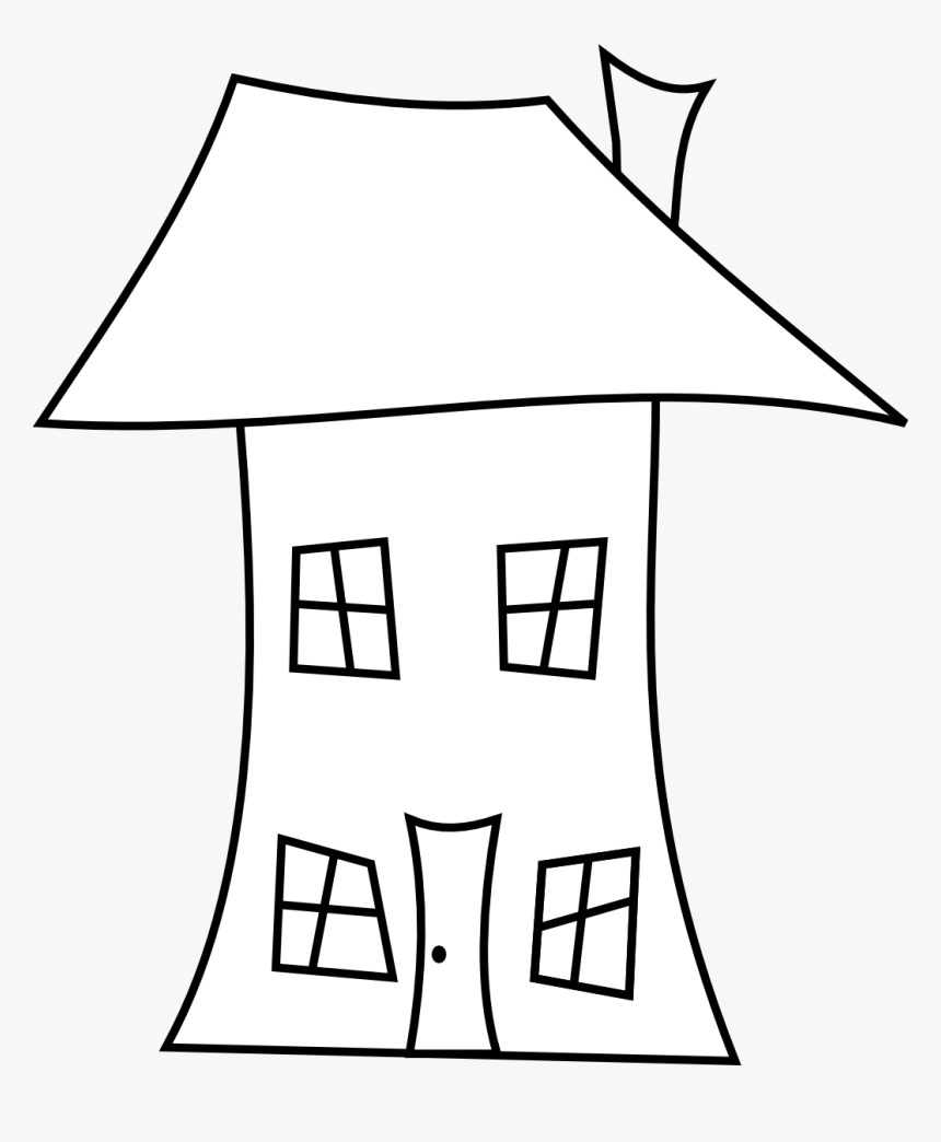 Nose Clipart Line Drawing - House Drawing Clipart, HD Png Download