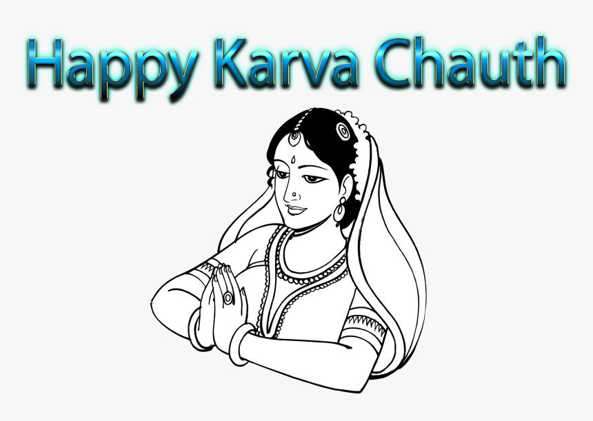 Karva Chauth 2018 Png Clipart - Wedding Clipart Black & White, Transparent Png