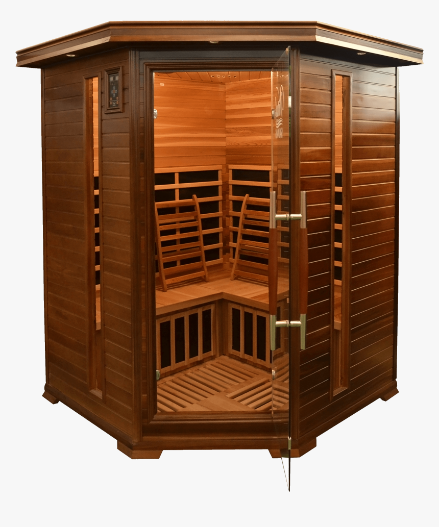 3 Person Full Spectrum Cedar Front Door Open No Background - Shed, HD Png Download