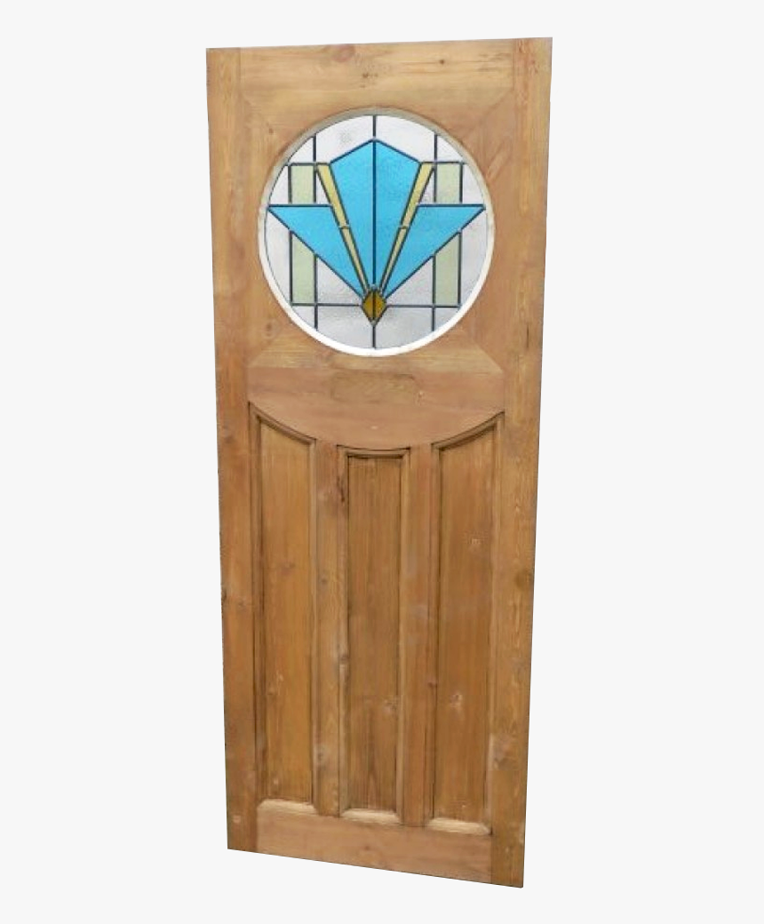 Front Door Stained Glass Art Deco , Png Download - Home Door, Transparent Png