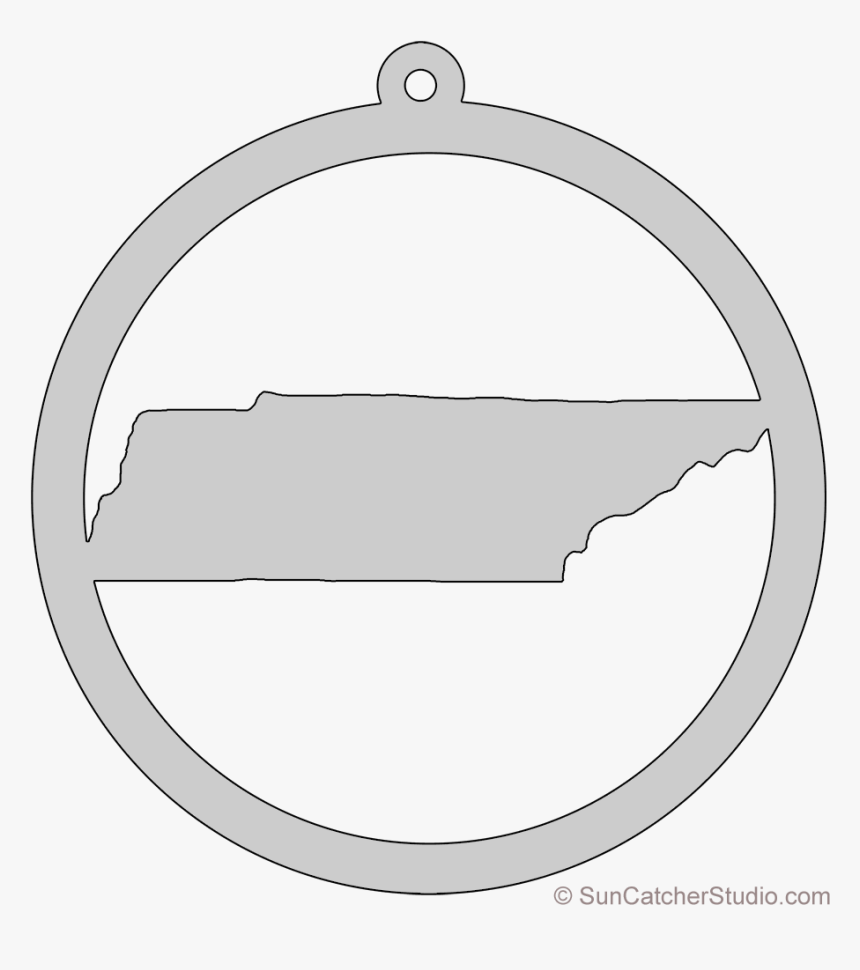 Tennessee Map Circle Free Scroll Saw Pattern Shape - Circle, HD Png Download