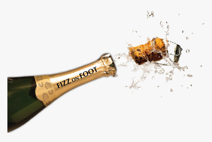 Transparent Champagne Bottle Pop Png - Popping Transparent Champagne, Png Download