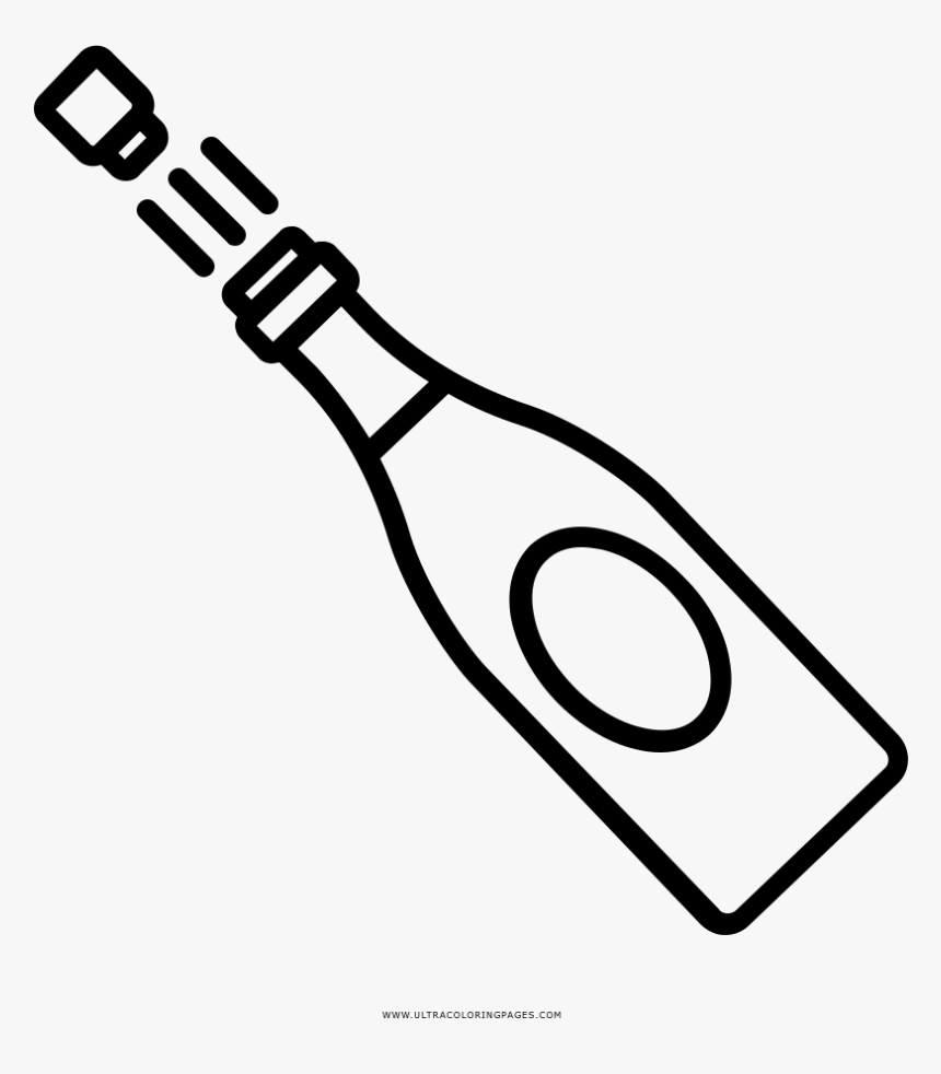 Pop The Champagne Coloring Page - ภาพ วาด วัน วาเลนไทน์, HD Png Download