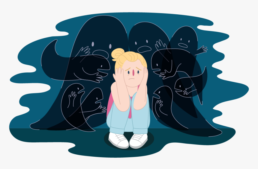 Young Girl Surrounded By Voices - Hearing Voices, HD Png Download