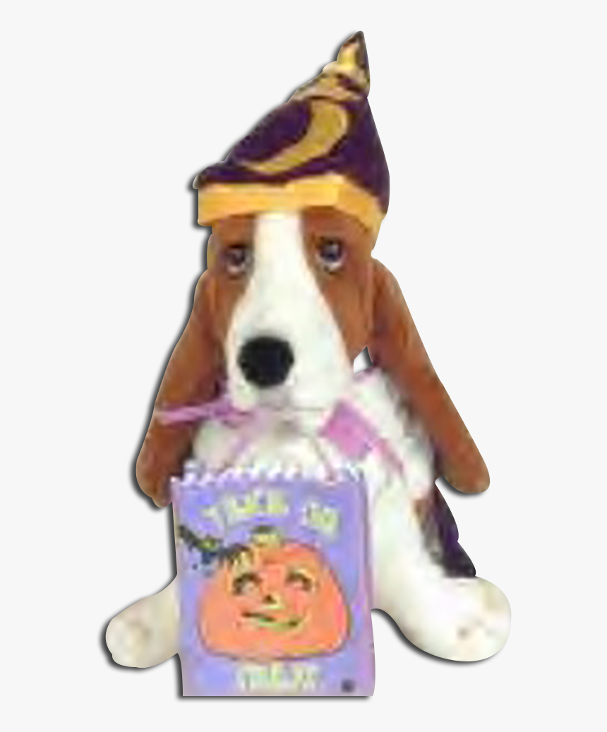 Hushpuppies Halloween Wizard With Trick Or Treat Bag - Basset Hound, HD Png Download