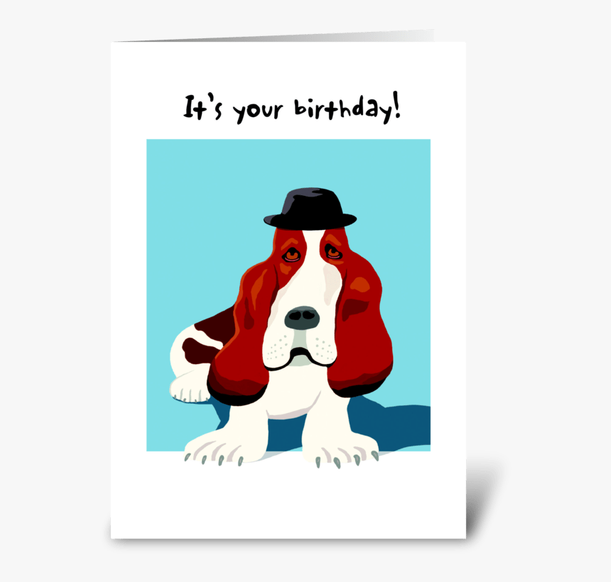 Basset Hound Greeting Card - Elmo's World, HD Png Download