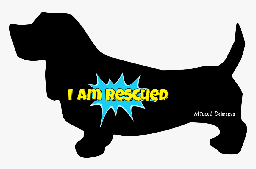 Basset Hound Silhouette, HD Png Download