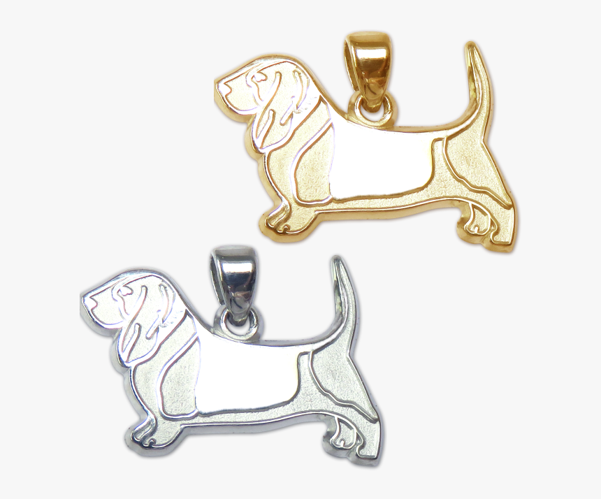 Basset Hound Charm Or Pendant In Sterling Silver Or - Cardigan Welsh Corgi, HD Png Download