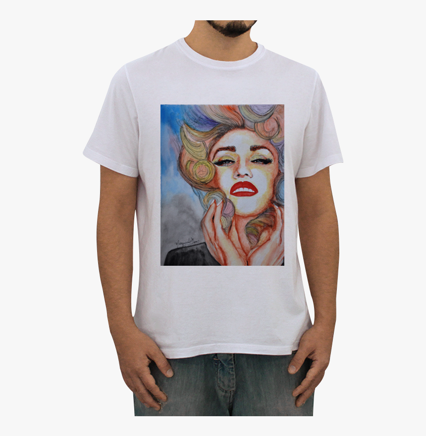 Camiseta Gwen Stefani Em Aquarela De Margarete Bomna - Blusa Da Marilia Mendonça, HD Png Download