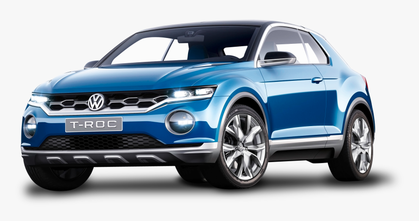 Blue Volkswagen T Roc Car - T Roc Volkswagen Price In India, HD Png Download
