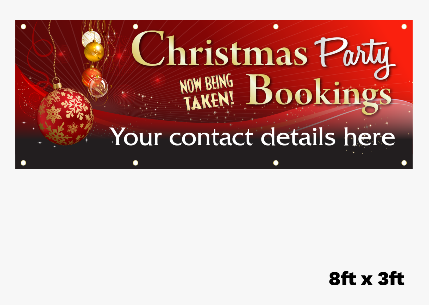 Christmas Party Banners 
 Title Christmas Party Banners - Christmas Party Bookings Now Being Taken, HD Png Download