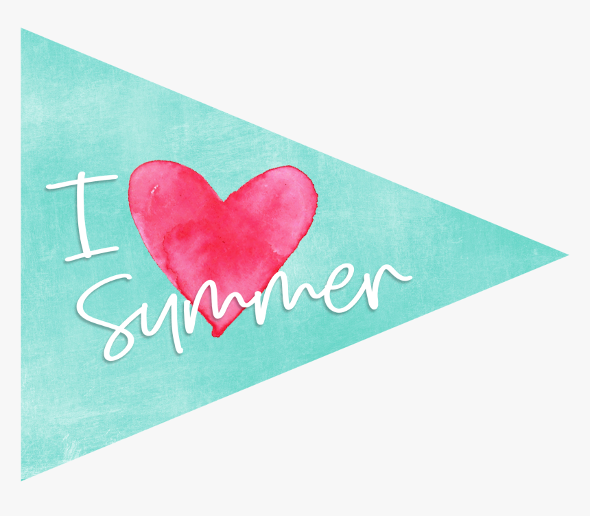 I Heart Summer Party Flags - Heart, HD Png Download