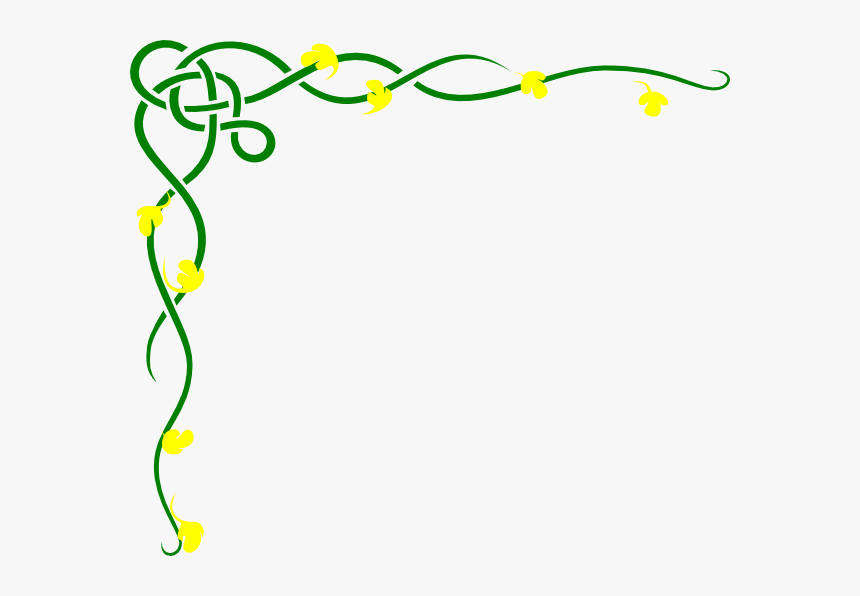 And Green Wed Invi - Vine Border Clipart, HD Png Download
