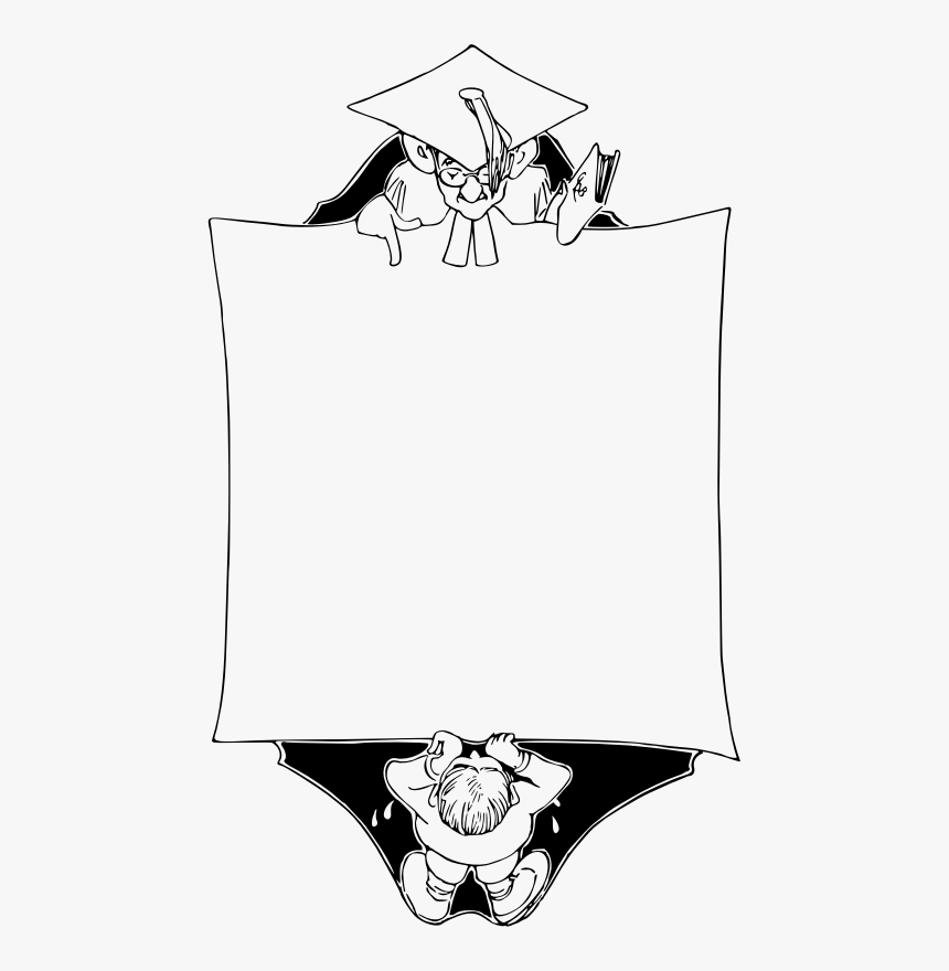 Teacher And Pupil Frame - Teacher Frame Clipart, HD Png Download